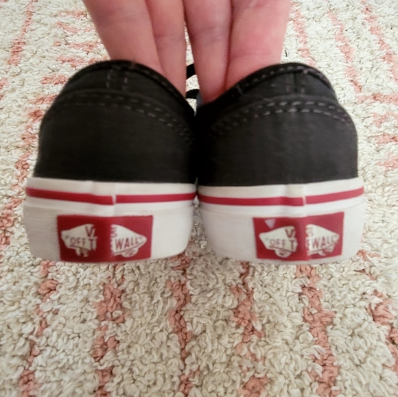 🌿VANS Atwood Sneaker Little Kid Charcoal Gray with Red [13]🌿 - Picture 8 of 9